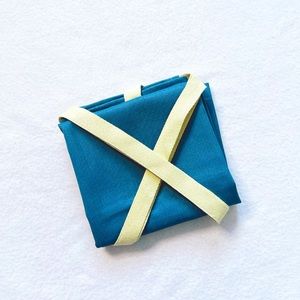 5/$18 Ikea SANDVIVA Waist Apron Blue Yellow Lime Strap Kitchen Cooking Utility